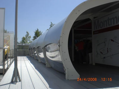 Zeltkonstruktion Formel1-Stand Bridgestone 2008