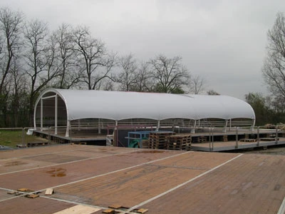 Zeltkonstruktion Formel1-Stand Bridgestone 2008